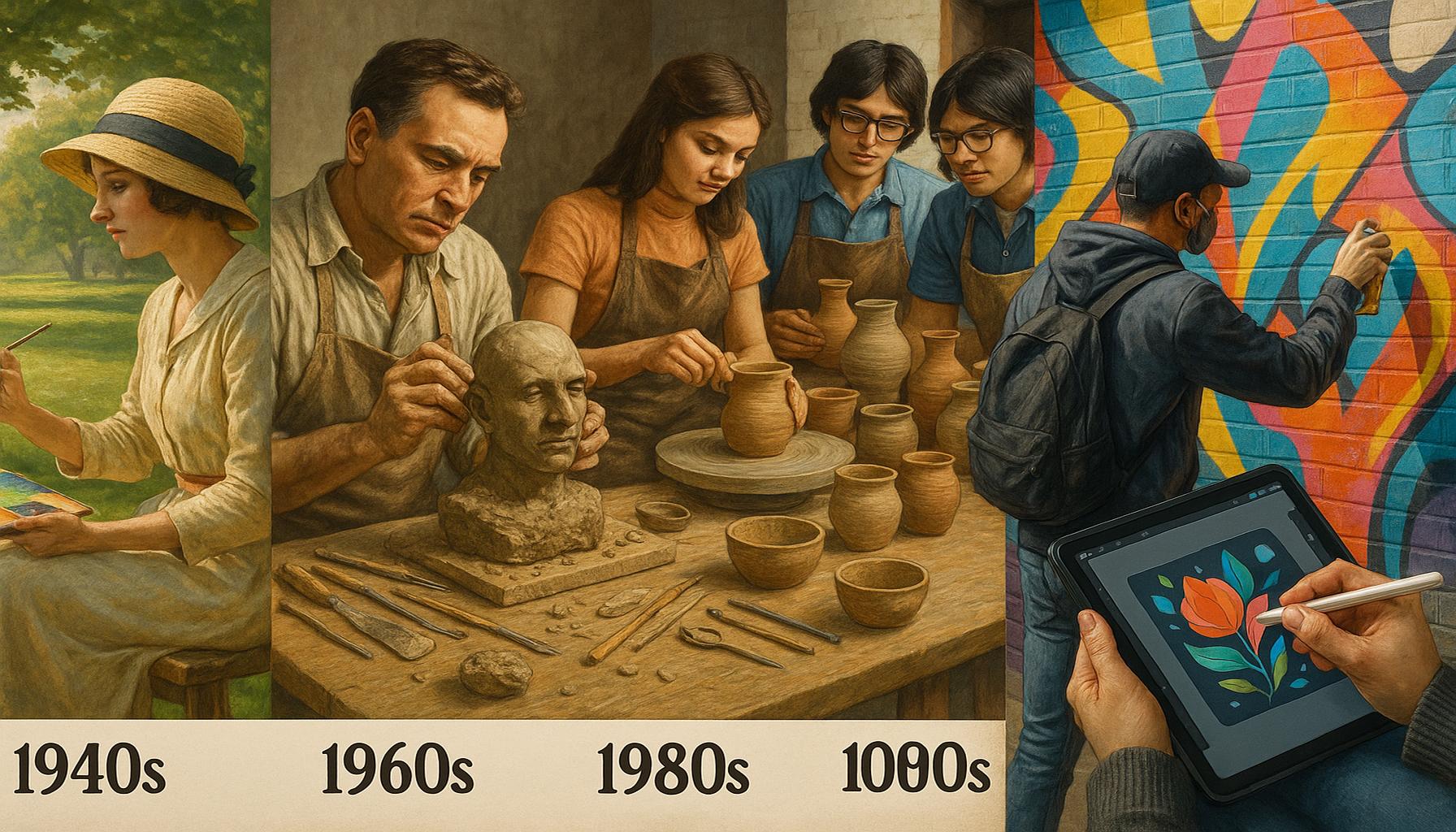 The Evolution of Artistic Hobbies Over the Decades: A Historical Analysis